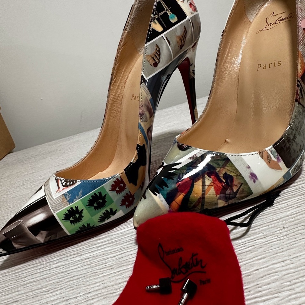Christian Louboutin Pigalle Follies 100 Patent Collage Multi - size 41 - Picture 7 of 7